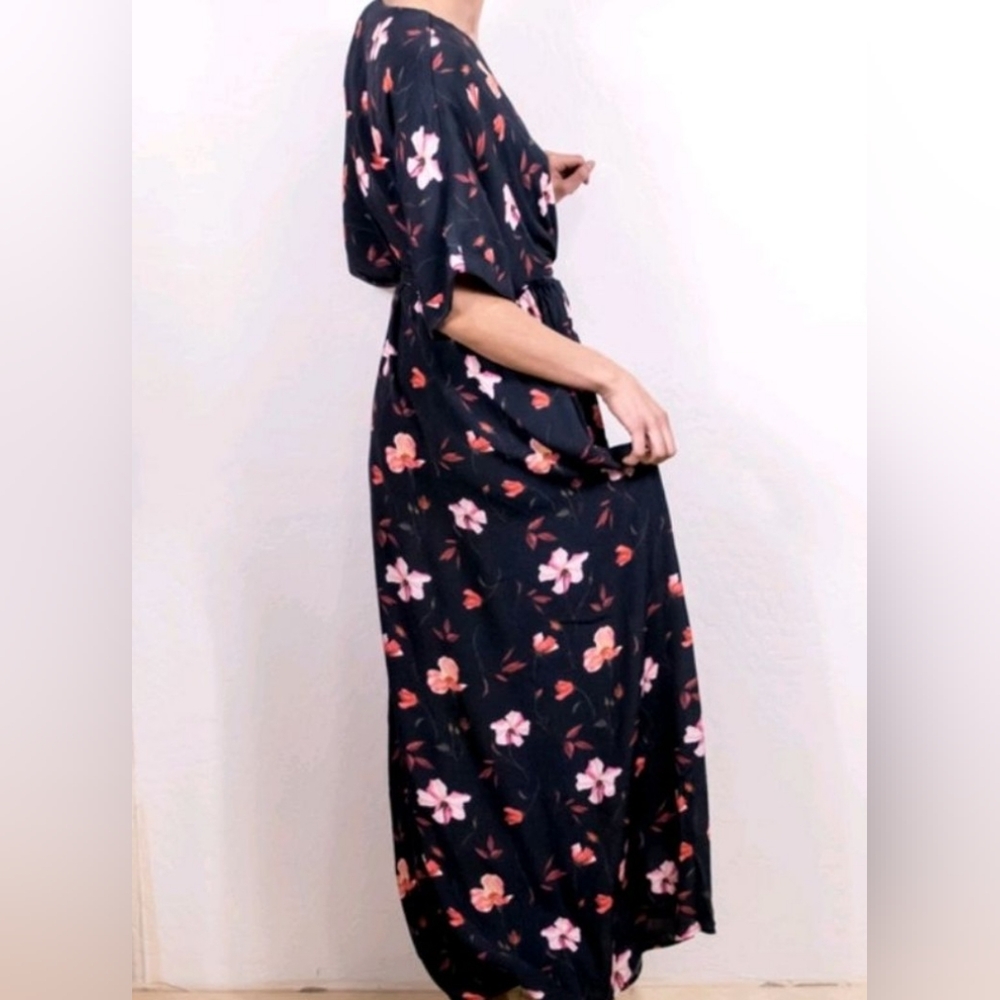 JUST Female Floral Black Maxi Dress